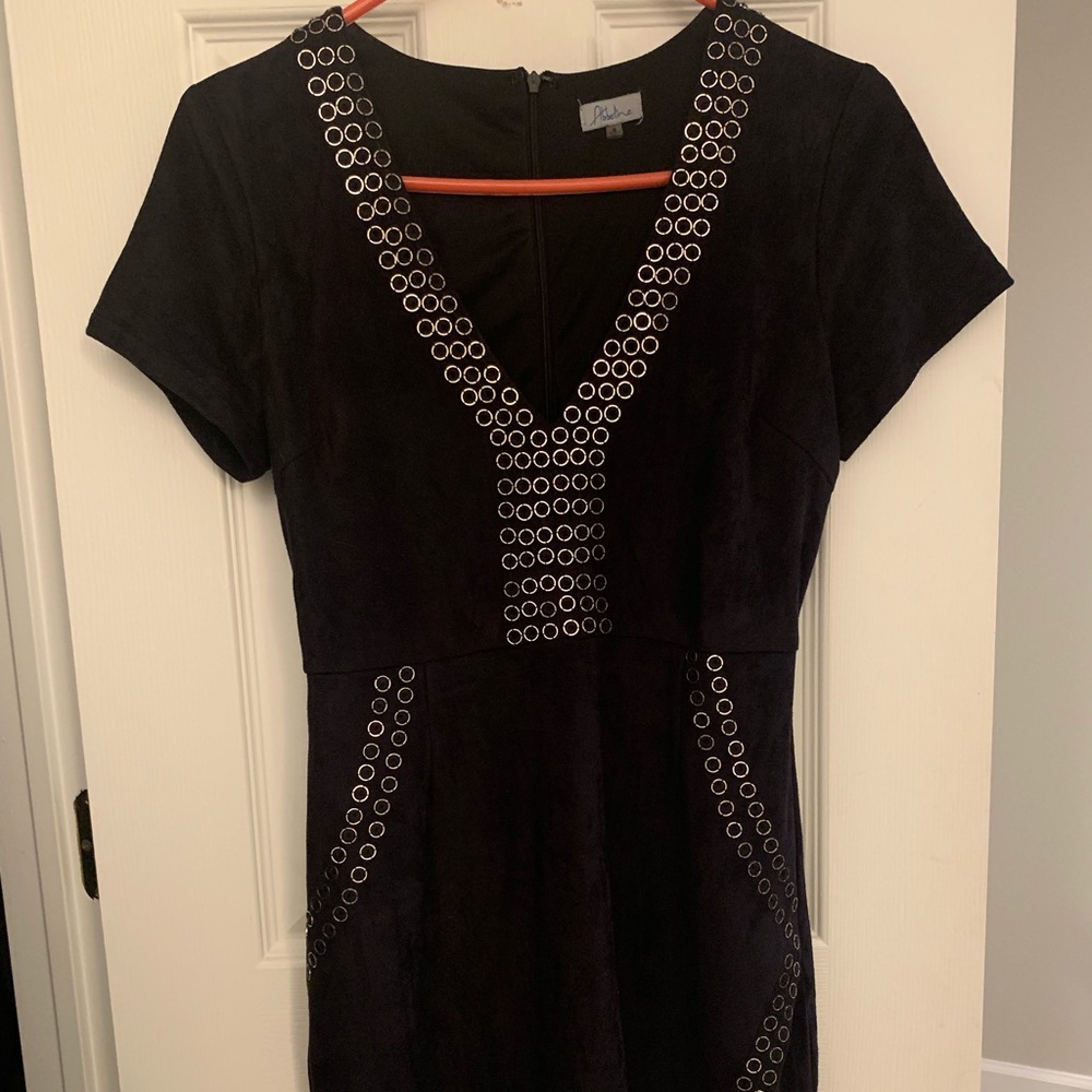 Suede Abbeline dress with studded detail